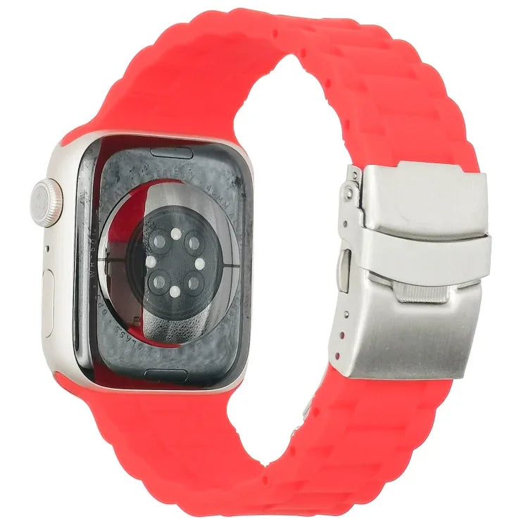 สายรัดนาฬิกาแบบสามเม็ด สำหรับ Apple Watch Series, 7 41mm / 6&SE&5&4 40mm / 3&2&1 38mm, 7 45mm / 6&SE&5&4 44mm / 3&2&1 42mm