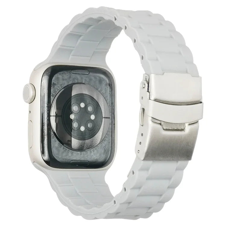 สายรัดนาฬิกาแบบสามเม็ด สำหรับ Apple Watch Series, 7 41mm / 6&SE&5&4 40mm / 3&2&1 38mm, 7 45mm / 6&SE&5&4 44mm / 3&2&1 42mm