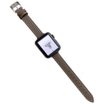 สายรัดนาฬิกาหนังเรียบ สำหรับ Apple Watch Series, 7 41mm / 6&SE&5&4 40mm / 3&2&1 38mm, 7 45mm / 6&SE&5&4 44mm / 3&2&1 42mm