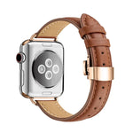สายรัดนาฬิกาหัวเข็มขัดผีเสื้อบาง สำหรับ Apple Watch Series, 7 41mm / 6&SE&5&4 40mm / 3&2&1 38mm