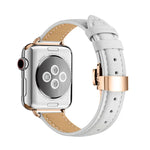 สายรัดนาฬิกาหัวเข็มขัดผีเสื้อบาง สำหรับ Apple Watch Series, 7 41mm / 6&SE&5&4 40mm / 3&2&1 38mm