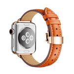 สายรัดนาฬิกาหัวเข็มขัดผีเสื้อบาง สำหรับ Apple Watch Series, 7 41mm / 6&SE&5&4 40mm / 3&2&1 38mm
