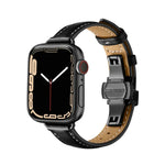 สายรัดนาฬิกาหัวเข็มขัดผีเสื้อบาง สำหรับ Apple Watch Series, 7 41mm / 6&SE&5&4 40mm / 3&2&1 38mm