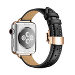 สายรัดนาฬิกาหัวเข็มขัดผีเสื้อบาง สำหรับ Apple Watch Series, 7 41mm / 6&SE&5&4 40mm / 3&2&1 38mm