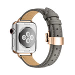 สายรัดนาฬิกาหัวเข็มขัดผีเสื้อบาง สำหรับ Apple Watch Series, 7 41mm / 6&SE&5&4 40mm / 3&2&1 38mm