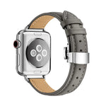 สายรัดนาฬิกาหัวเข็มขัดผีเสื้อบาง สำหรับ Apple Watch Series, 7 41mm / 6&SE&5&4 40mm / 3&2&1 38mm