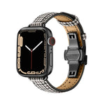สายรัดนาฬิกาหัวเข็มขัดผีเสื้อบาง สำหรับ Apple Watch Series, 7 41mm / 6&SE&5&4 40mm / 3&2&1 38mm