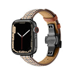สายรัดนาฬิกาหัวเข็มขัดผีเสื้อบาง สำหรับ Apple Watch Series, 7 41mm / 6&SE&5&4 40mm / 3&2&1 38mm