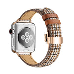 สายรัดนาฬิกาหัวเข็มขัดผีเสื้อบาง สำหรับ Apple Watch Series, 7 41mm / 6&SE&5&4 40mm / 3&2&1 38mm