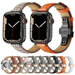 สายรัดนาฬิกาหัวเข็มขัดผีเสื้อบาง สำหรับ Apple Watch Series, 7 41mm / 6&SE&5&4 40mm / 3&2&1 38mm