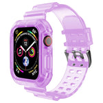 สายรัดนาฬิกาโปร่งใส สำหรับ Apple Watch Series 8&7 45mm / SE 2&6&SE&5&4 44mm / 3&2&1 42mm(สีน้ำตาลโปร่งใส), 7 41mm / 6&SE&5&4 40mm / 3&2&1 38mm, 7 45mm / 6&SE&5&4 44mm / 3&2&1 42mm