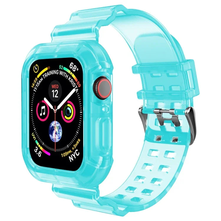 สายรัดนาฬิกาโปร่งใส สำหรับ Apple Watch Series 8&7 45mm / SE 2&6&SE&5&4 44mm / 3&2&1 42mm(สีน้ำตาลโปร่งใส), 7 41mm / 6&SE&5&4 40mm / 3&2&1 38mm, 7 45mm / 6&SE&5&4 44mm / 3&2&1 42mm