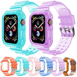 สายรัดนาฬิกาโปร่งใส สำหรับ Apple Watch Series 8&7 45mm / SE 2&6&SE&5&4 44mm / 3&2&1 42mm(สีน้ำตาลโปร่งใส), 7 41mm / 6&SE&5&4 40mm / 3&2&1 38mm, 7 45mm / 6&SE&5&4 44mm / 3&2&1 42mm