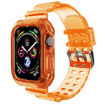 สายรัดนาฬิกาโปร่งใส สำหรับ Apple Watch Series 8&7 45mm / SE 2&6&SE&5&4 44mm / 3&2&1 42mm(สีน้ำตาลโปร่งใส), 7 41mm / 6&SE&5&4 40mm / 3&2&1 38mm, 7 45mm / 6&SE&5&4 44mm / 3&2&1 42mm