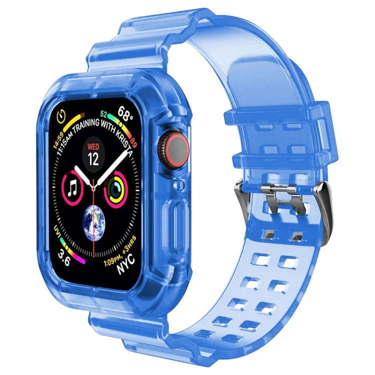 สายรัดนาฬิกาโปร่งใส สำหรับ Apple Watch Series 8&7 45mm / SE 2&6&SE&5&4 44mm / 3&2&1 42mm(สีน้ำตาลโปร่งใส), 7 41mm / 6&SE&5&4 40mm / 3&2&1 38mm, 7 45mm / 6&SE&5&4 44mm / 3&2&1 42mm