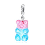 S925 Sterling Silver Candy Bear Pendant DIY Bracelet Necklace Accessories, Candy Bear