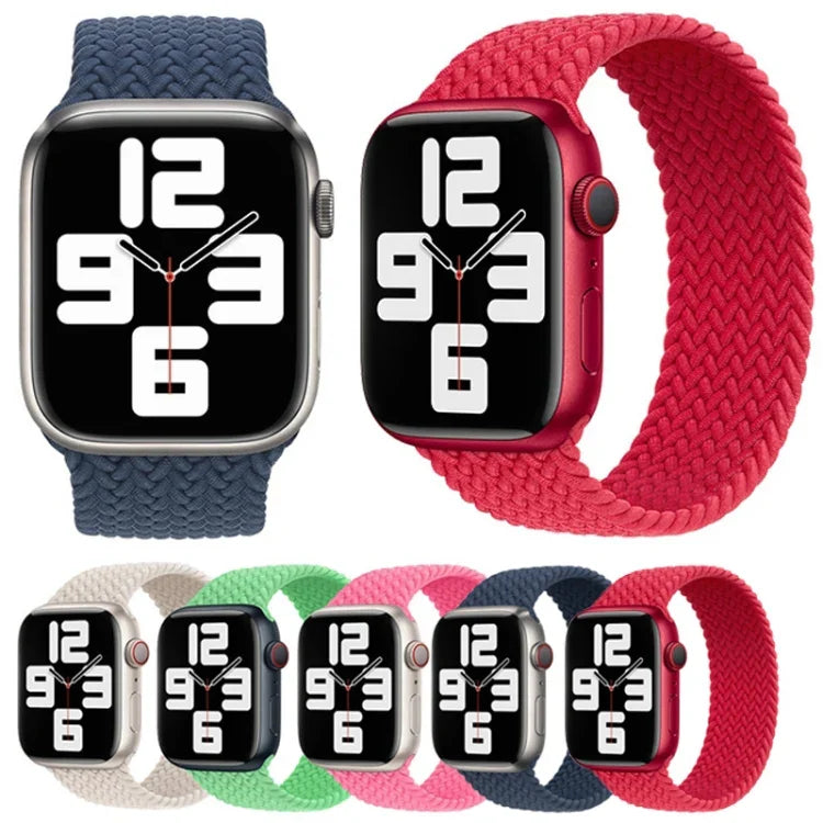 สายรัดนาฬิกาถักไนลอน สำหรับ Apple Watch Series 7 45mm / 6&SE&5&4 44mm / 3&2&1 42mm, 135mm, 150mm, 165mm