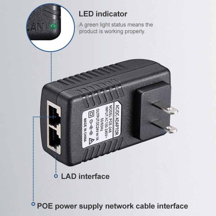 อะแดปเตอร์ไฟ POE / LAD สำหรับเราเตอร์ AP ไร้สาย, 12V 1A, 12V 2A, 15V 1A, 24V 1A, 48V 0.5A