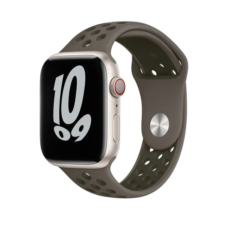 สายซิลิโคนสปอร์ตสำหรับ Apple Watch Series, 7 41มม. / 6&SE&5&4 40มม. / 3&2&1 38มม., 7 45มม. / 6&SE&5&4 44มม. / 3&2&1 42มม.