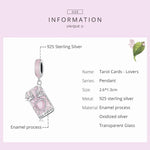 จี้สร้อยข้อมือ DIY เงินสเตอร์ลิง S925 ลายไพ่ทาโรต์คนรัก Tarot Lover