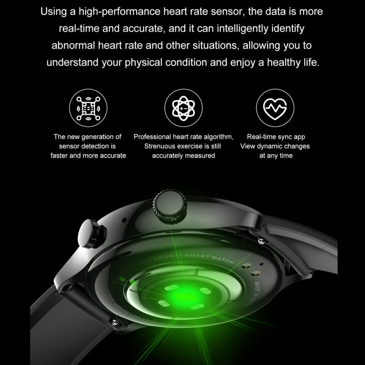นาฬิกาอัจฉริยะ HK8Pro หน้าจอ AMOLED 1.36 นิ้ว สายเหล็ก รองรับฟังก์ชัน NFC / การวัดออกซิเจนในเลือด, สายเหล็ก (ดำ), สายเหล็ก (ทอง), สายเหล็ก (เงิน)