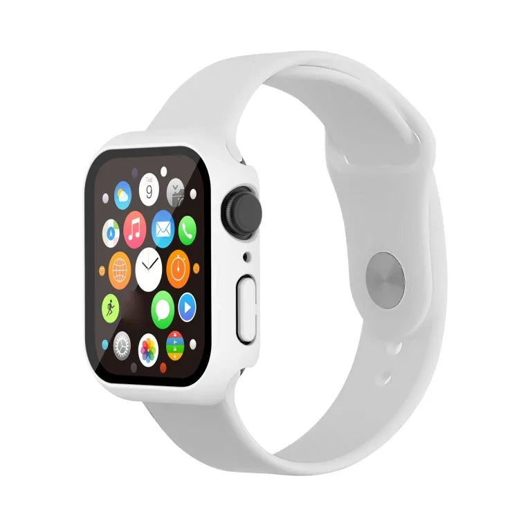 เคสกันน้ำ PC+ฟิล์มกระจกนิรภัยสำหรับ Apple Watch Series 9 / 8 / 7 41มม., สำหรับ Apple Watch Series 9 / 8 / 7 45มม.