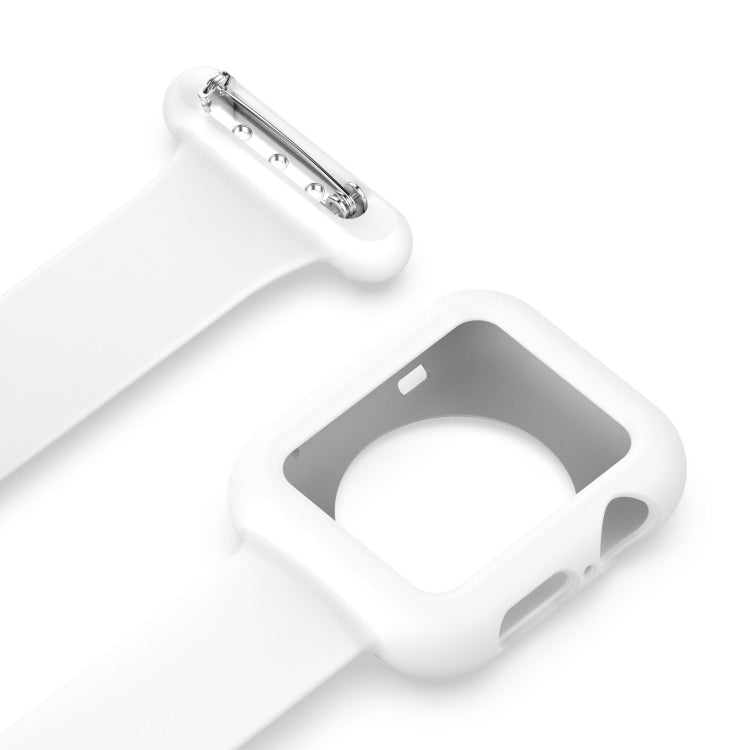 ซิลิโคนสายเข็มกลัดนาฬิกาพยาบาลสำหรับ Apple Watch Series, 7 41mm / 6&SE&5&4 40mm / 3&2&1 38mm, 7 45mm / 6&SE&5&4 44mm / 3&2&1 42mm