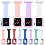 ซิลิโคนสายเข็มกลัดนาฬิกาพยาบาลสำหรับ Apple Watch Series, 7 41mm / 6&SE&5&4 40mm / 3&2&1 38mm, 7 45mm / 6&SE&5&4 44mm / 3&2&1 42mm