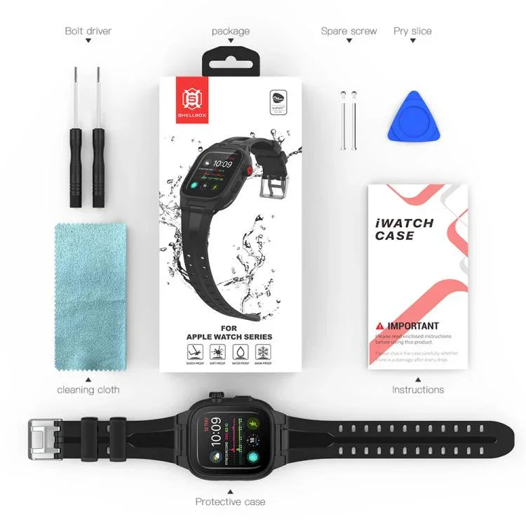 เคสกันน้ำ RedPepper TPU + PC + ซิลิโคนสำหรับ Apple Watch Series 9 / 8 / 7 41มม., สำหรับ Apple Watch Series 9 / 8 / 7 45มม.