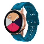 สายรัดนาฬิกาซิลิโคนลายดอกบ๊วยกลวง สำหรับ Samsung Galaxy Watch4 40/44 มม. สำหรับ Samsung Galaxy Watch4 Classic 42/46 มม.