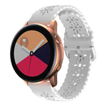 สายรัดนาฬิกาซิลิโคนลายดอกบ๊วยกลวง สำหรับ Samsung Galaxy Watch4 40/44 มม. สำหรับ Samsung Galaxy Watch4 Classic 42/46 มม.