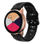 สายรัดนาฬิกาซิลิโคนลายดอกบ๊วยกลวง สำหรับ Samsung Galaxy Watch4 40/44 มม. สำหรับ Samsung Galaxy Watch4 Classic 42/46 มม.