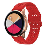 สายรัดนาฬิกาซิลิโคนลายดอกบ๊วยกลวง สำหรับ Samsung Galaxy Watch4 40/44 มม. สำหรับ Samsung Galaxy Watch4 Classic 42/46 มม.