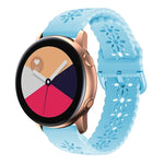สายรัดนาฬิกาซิลิโคนลายดอกบ๊วยกลวง สำหรับ Samsung Galaxy Watch4 40/44 มม. สำหรับ Samsung Galaxy Watch4 Classic 42/46 มม.