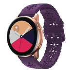 สายรัดนาฬิกาซิลิโคนลายดอกบ๊วยกลวง สำหรับ Samsung Galaxy Watch4 40/44 มม. สำหรับ Samsung Galaxy Watch4 Classic 42/46 มม.