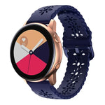สายรัดนาฬิกาซิลิโคนลายดอกบ๊วยกลวง สำหรับ Samsung Galaxy Watch4 40/44 มม. สำหรับ Samsung Galaxy Watch4 Classic 42/46 มม.