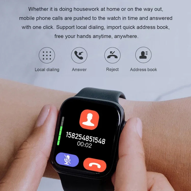 นาฬิกาอัจฉริยะ D SEVEN หน้าจอ TFT 1.9 นิ้ว รองรับการโทร Bluetooth/การติดตามการนอน