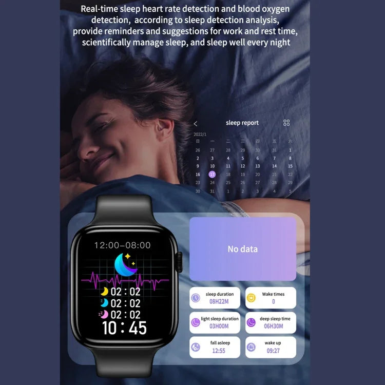 นาฬิกาอัจฉริยะ D SEVEN หน้าจอ TFT 1.9 นิ้ว รองรับการโทร Bluetooth/การติดตามการนอน