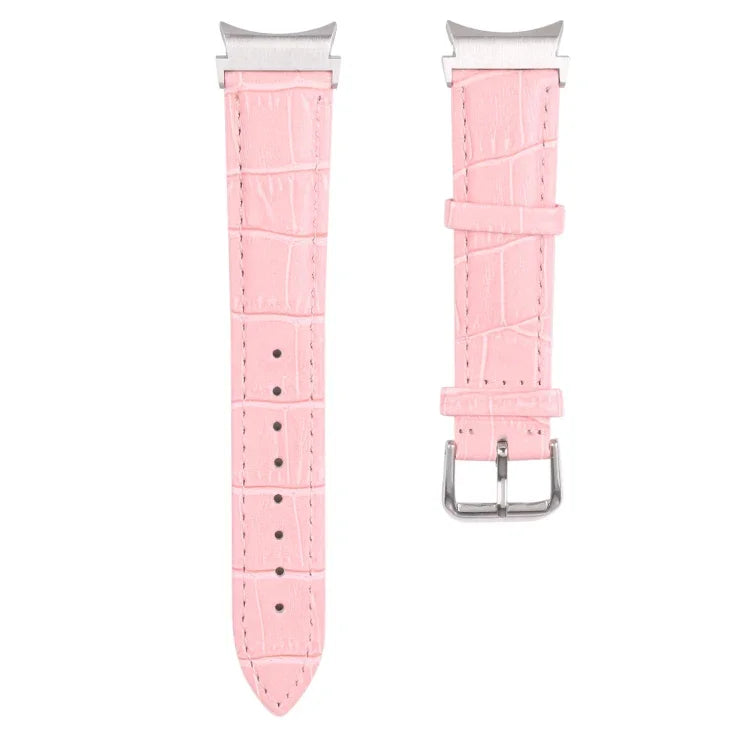 Slub Texture Leather Watch Band, For Samsung Galaxy Watch4 40mm/44mm