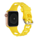 สายซิลิโคนกลวงสำหรับ Apple Watch Series, 7 41มม. / 6&SE&5&4 40มม. / 3&2&1 38มม., 7 45มม. / 6&SE&5&4 44มม. / 3&2&1 42มม.
