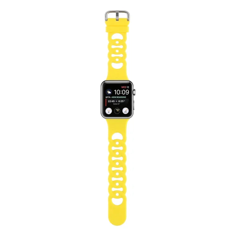 สายซิลิโคนกลวงสำหรับ Apple Watch Series, 7 41มม. / 6&SE&5&4 40มม. / 3&2&1 38มม., 7 45มม. / 6&SE&5&4 44มม. / 3&2&1 42มม.
