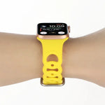 สายซิลิโคนกลวงสำหรับ Apple Watch Series, 7 41มม. / 6&SE&5&4 40มม. / 3&2&1 38มม., 7 45มม. / 6&SE&5&4 44มม. / 3&2&1 42มม.