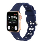 สายซิลิโคนกลวงสำหรับ Apple Watch Series, 7 41มม. / 6&SE&5&4 40มม. / 3&2&1 38มม., 7 45มม. / 6&SE&5&4 44มม. / 3&2&1 42มม.