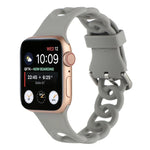 สายซิลิโคนกลวงสำหรับ Apple Watch Series, 7 41มม. / 6&SE&5&4 40มม. / 3&2&1 38มม., 7 45มม. / 6&SE&5&4 44มม. / 3&2&1 42มม.