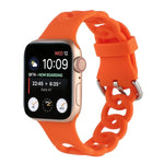 สายซิลิโคนกลวงสำหรับ Apple Watch Series, 7 41มม. / 6&SE&5&4 40มม. / 3&2&1 38มม., 7 45มม. / 6&SE&5&4 44มม. / 3&2&1 42มม.