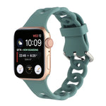 สายซิลิโคนกลวงสำหรับ Apple Watch Series, 7 41มม. / 6&SE&5&4 40มม. / 3&2&1 38มม., 7 45มม. / 6&SE&5&4 44มม. / 3&2&1 42มม.