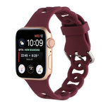 สายซิลิโคนกลวงสำหรับ Apple Watch Series, 7 41มม. / 6&SE&5&4 40มม. / 3&2&1 38มม., 7 45มม. / 6&SE&5&4 44มม. / 3&2&1 42มม.