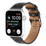 สายหนังแท้กลวงสำหรับ Apple Watch Series, 7 41มม. / 6&SE&5&4 40มม. / 3&2&1 38มม., 7 45มม. / 6&SE&5&4 44มม. / 3&2&1 42มม.