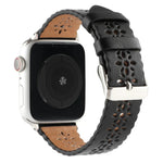 สายหนังแท้กลวงสำหรับ Apple Watch Series, 7 41มม. / 6&SE&5&4 40มม. / 3&2&1 38มม., 7 45มม. / 6&SE&5&4 44มม. / 3&2&1 42มม.