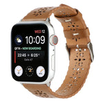 สายหนังแท้กลวงสำหรับ Apple Watch Series, 7 41มม. / 6&SE&5&4 40มม. / 3&2&1 38มม., 7 45มม. / 6&SE&5&4 44มม. / 3&2&1 42มม.